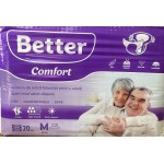 Scutece adulti Better Comfort 20buc/pach, 3pach/bax, 5 picaturi Scutece adulti Better Comfort 20buc/pach, 3pach/bax, 5 picaturi