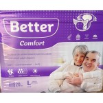 Scutece adulti Better Comfort 20buc/pach, 3pach/bax, 5 picaturi Scutece adulti Better Comfort 20buc/pach, 3pach/bax, 5 picaturi